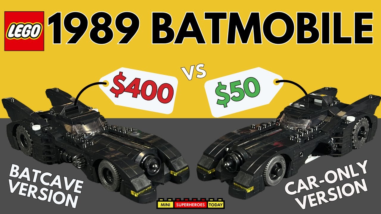 Сравнение Бэтмобилей LEGO 1989: отличается ли версия Batcave за 400 долларов от версии за 50 долл...