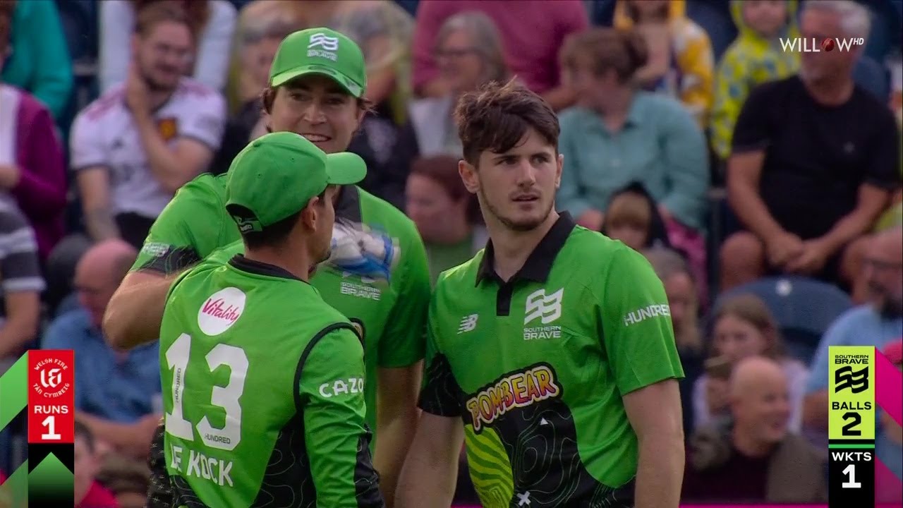 George Garton 3 wickets vs Welsh Fire|22nd Match - Welsh Fire vs Southern Brave