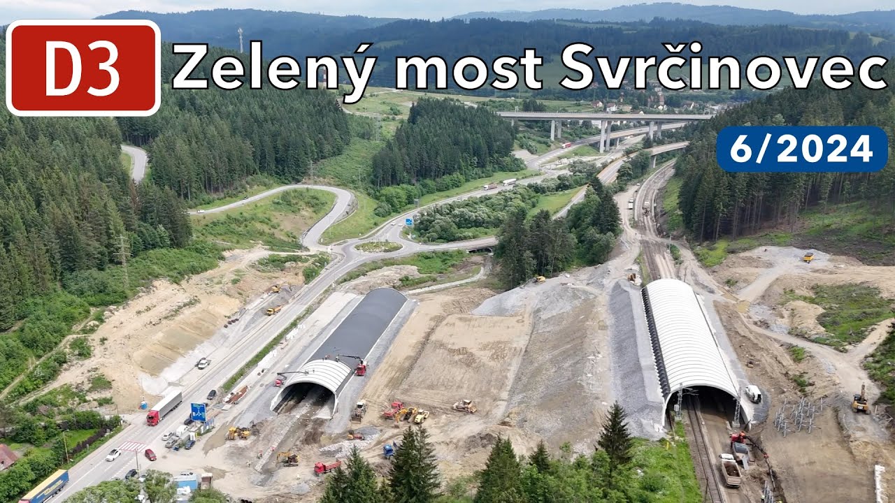 Výstavba D3 Zelený most Svrčinovec (jún 2024)