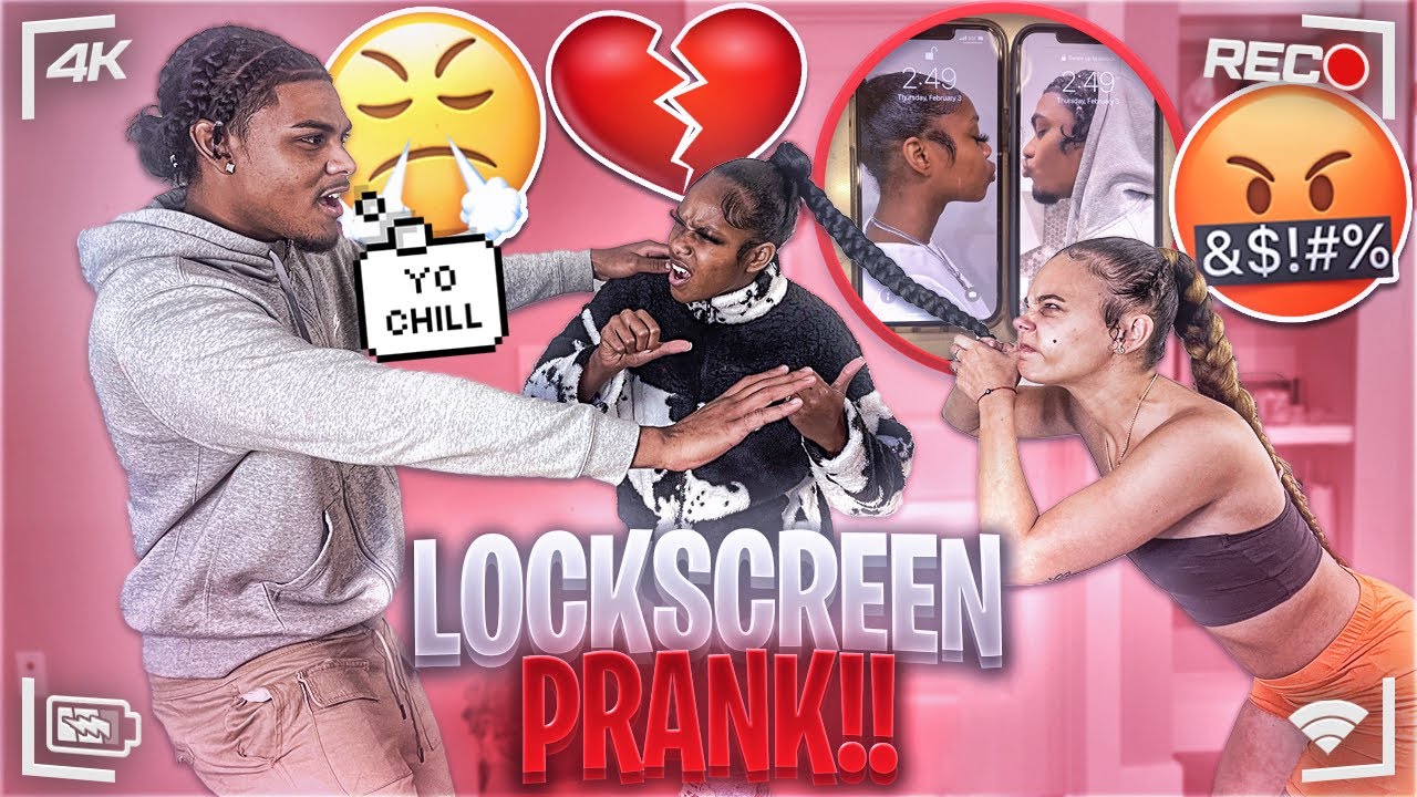 Putting My GIRLFRIENDS FRIEND As My LOCKSCREEN!!! *bad idea*