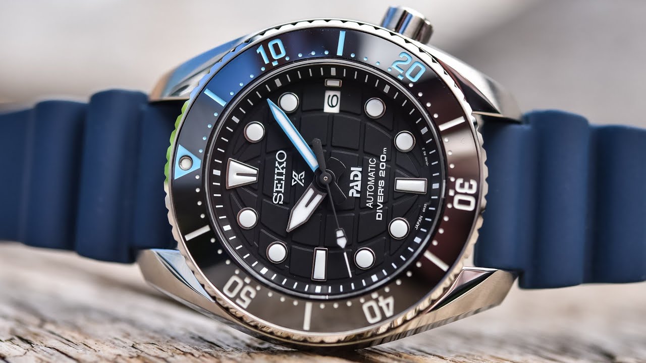 Seiko Prospex SPB325 Sumo, керамический безель, циферблат Padi, синий резиновый ремешок