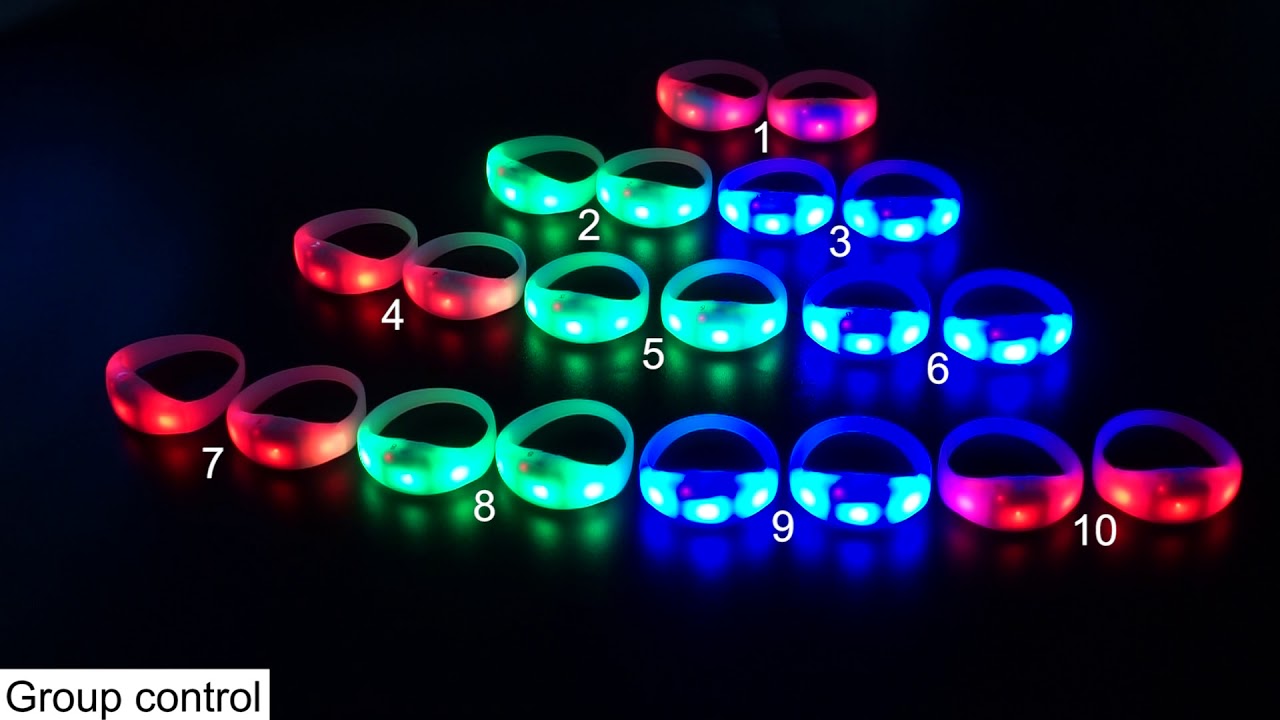 GFLAI DMX 512 Computer Programmable Remote Controlled Led Bracelets Wristbands For Concert Events