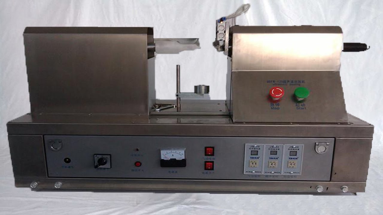 Manual ultrasonic tubes sealing machine semi automatic plastic hose sealer testing run for KSA buyer