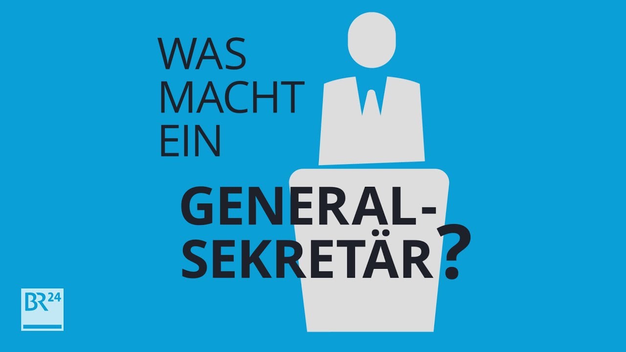 Was macht ein Generalsekret&auml;r? #fragBR24💡 | BR24