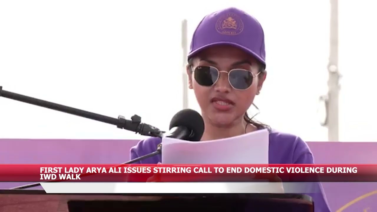 FIRST LADY ARYA ALI ISSUES STIRRING CALL TO END DOMESTIC VIOLENCE DURING IWD WALK mp4