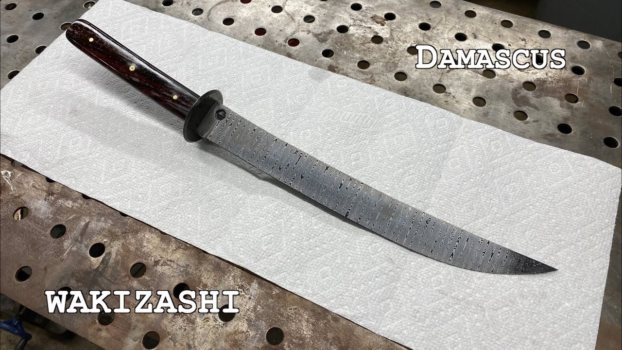 Making a Ladder Damascus Wakizashi (Youtube Samurai Challenge)
