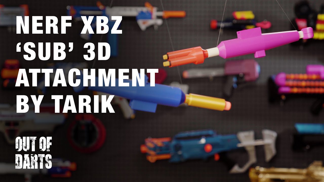 Nerf 'Sub' an XBZ air-powered 3D printed blaster by Tarik