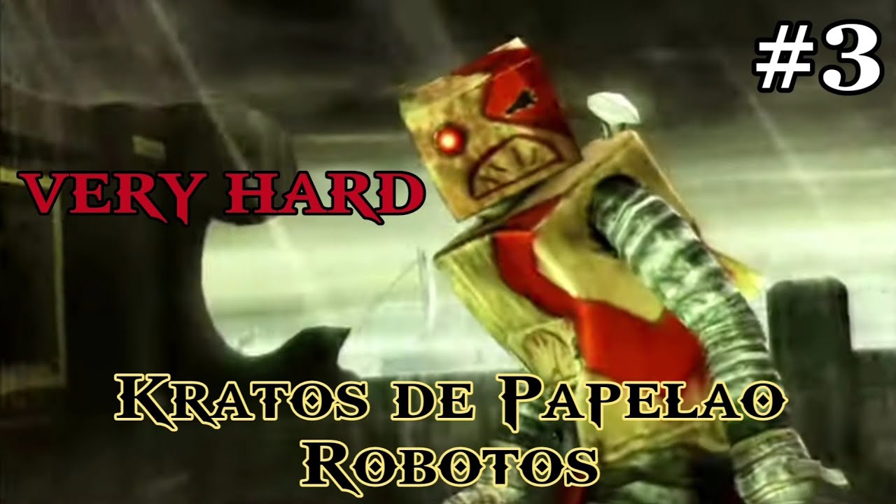 GOD OF WAR GHOST OF SPARTA COM O ROBOTOS (KRATOS DE PAPELÃO) GAMEPLAY #3 | VERY HARD