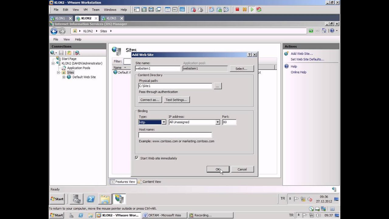 28 IIS Kurulum, Web Sitesi Yayınlama