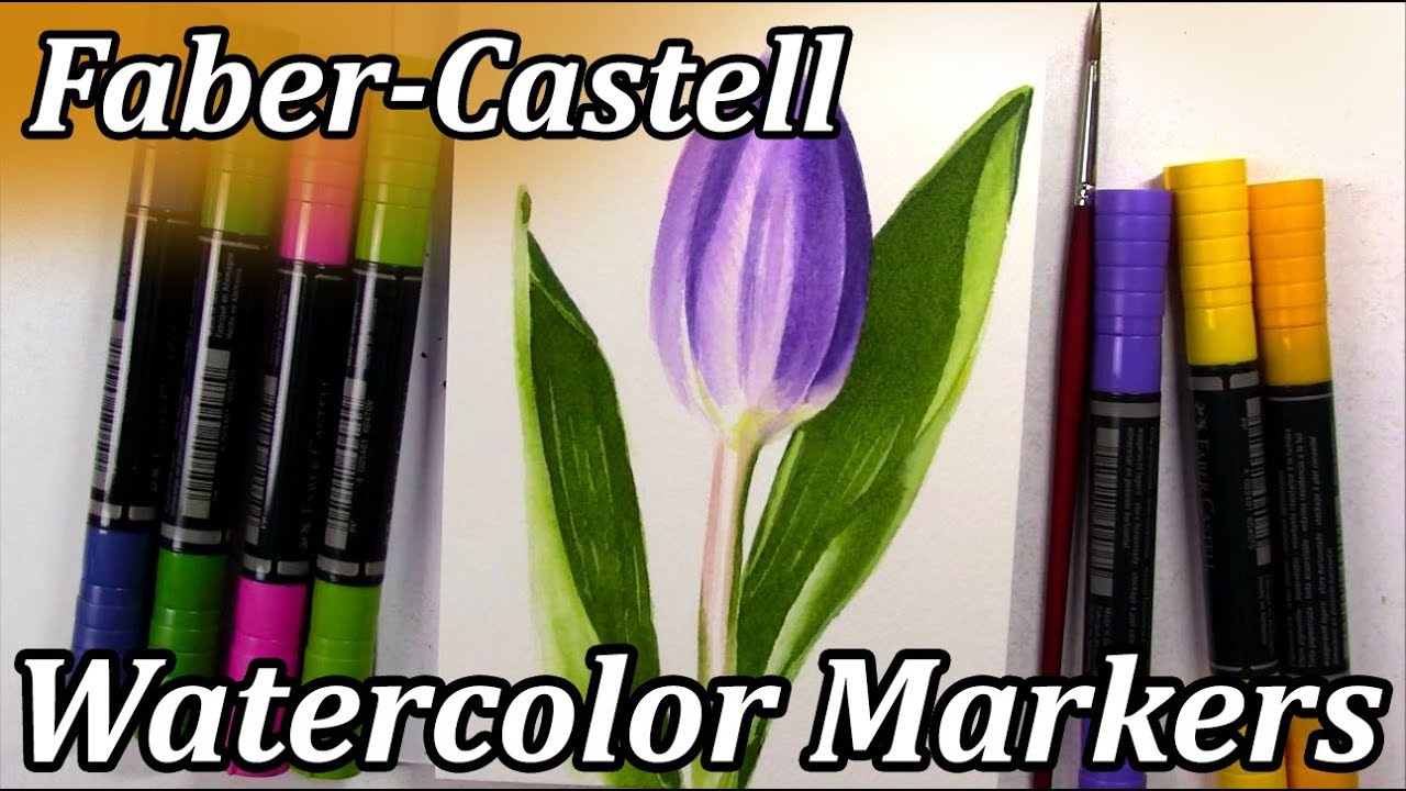 NEW!! FABER-CASTELL Albrecht Dürer watercolor markers // FIRST IMPRESSIONS and painting demo