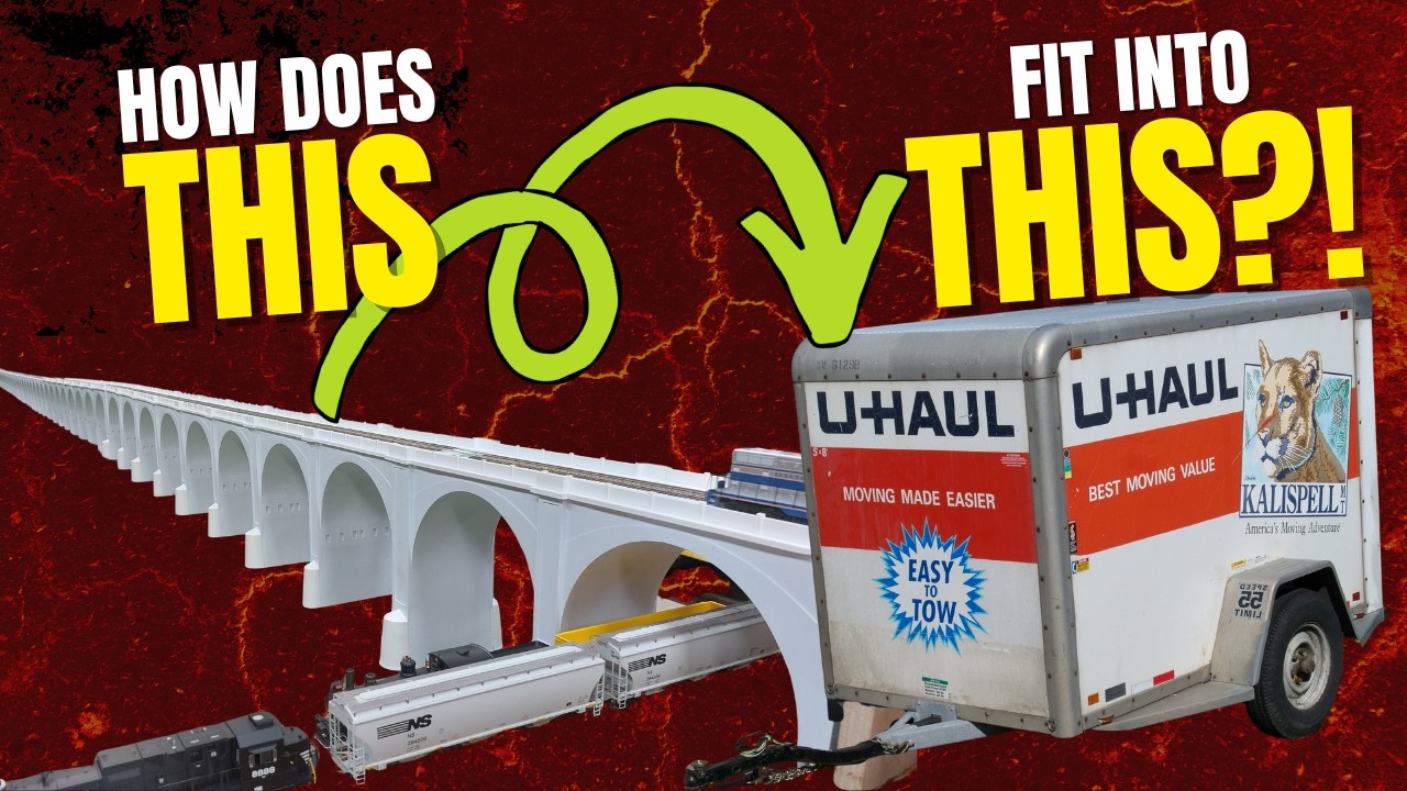 How does a 56' long Free-mo module.... fit into a 5x8' U-Haul Trailer?!