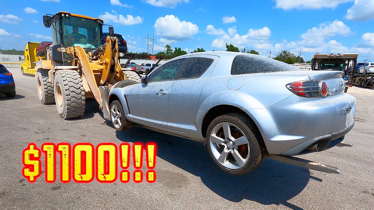 I won a 2004 Mazda RX8 6spd From Copart for $1100 With a BIG SURPRISE INSIDE!! Brap Brap! 300K SUBS!