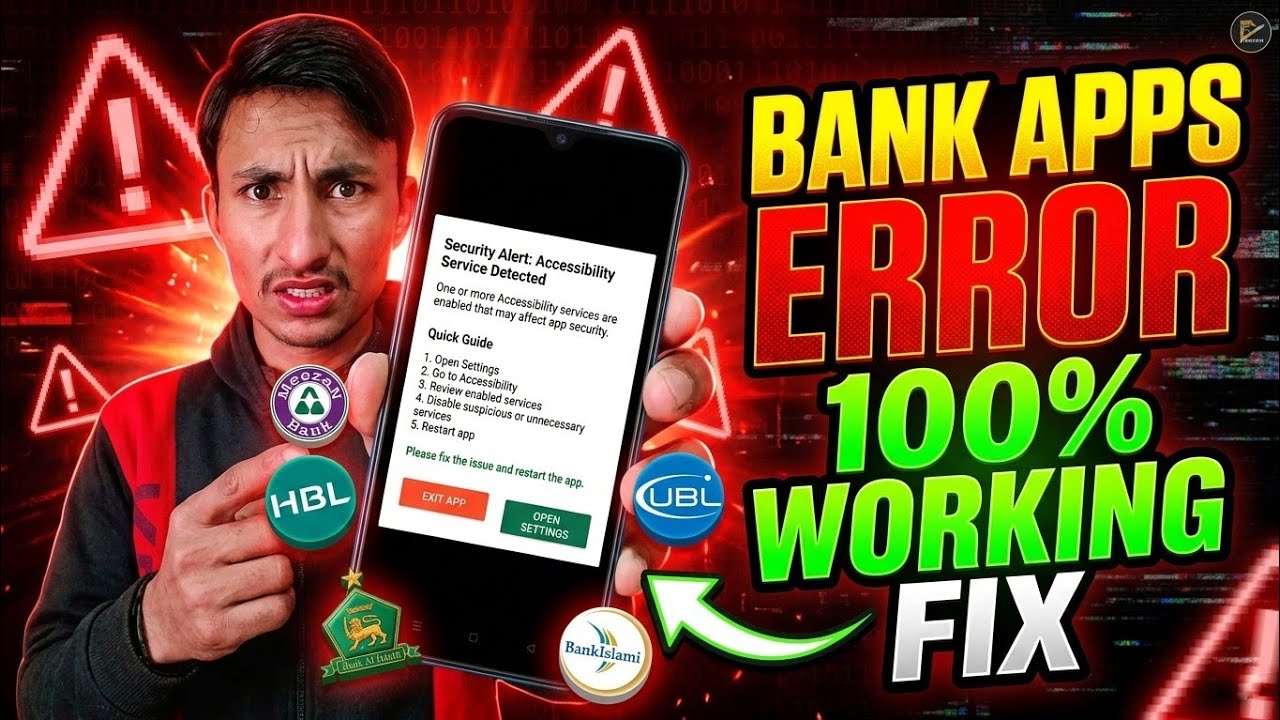 Accessibility Service Detected Error Fix | Pakistan Banking Apps