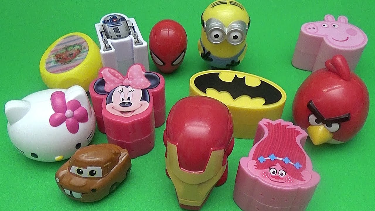 Surprise Egg Opening Memory Game for Kids!  Disney Batman Hello Kitty Peppa Pig Spider-Man!!