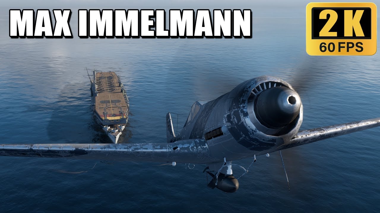 Макс Иммельманн поджигает вражеские корабли скиповыми бомбами.