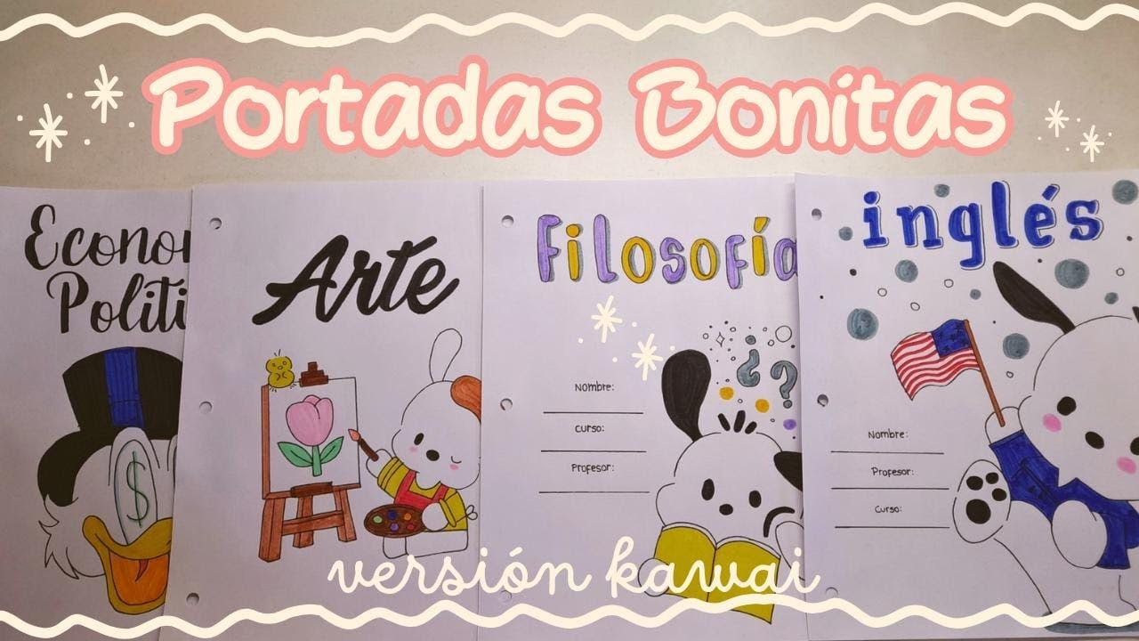 PORTADAS FÁCILES Y BONITAS 😻🩷✨️ | Back to school 📚
