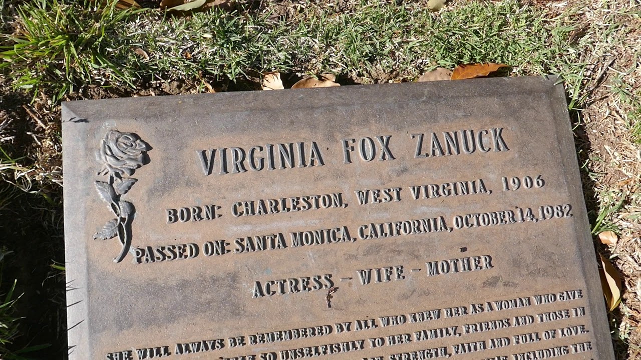 Darryl Zanuck & Virginia Fox Graves Westwood Memorial Park Los Angeles California USA March 2021