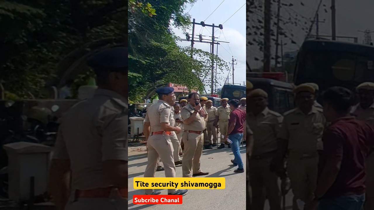 police Tite security in shivamogga... @shivamoggamedia #newsupdate #latestnews #shivamogga