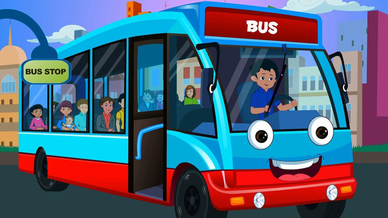 Wheels On The Bus Go Round And Round | Child Nursery Rhyme And Songs