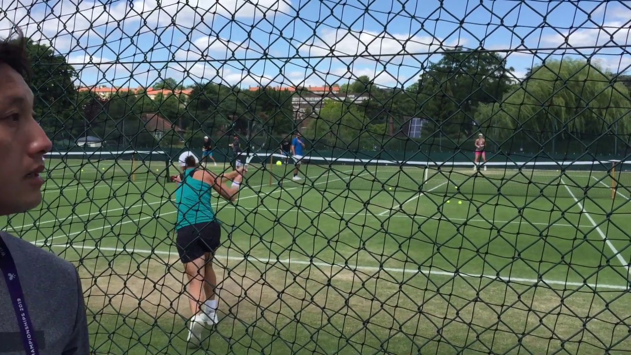 Ashley Barty & Kiki Bertens 2019 Wimbledon Practice