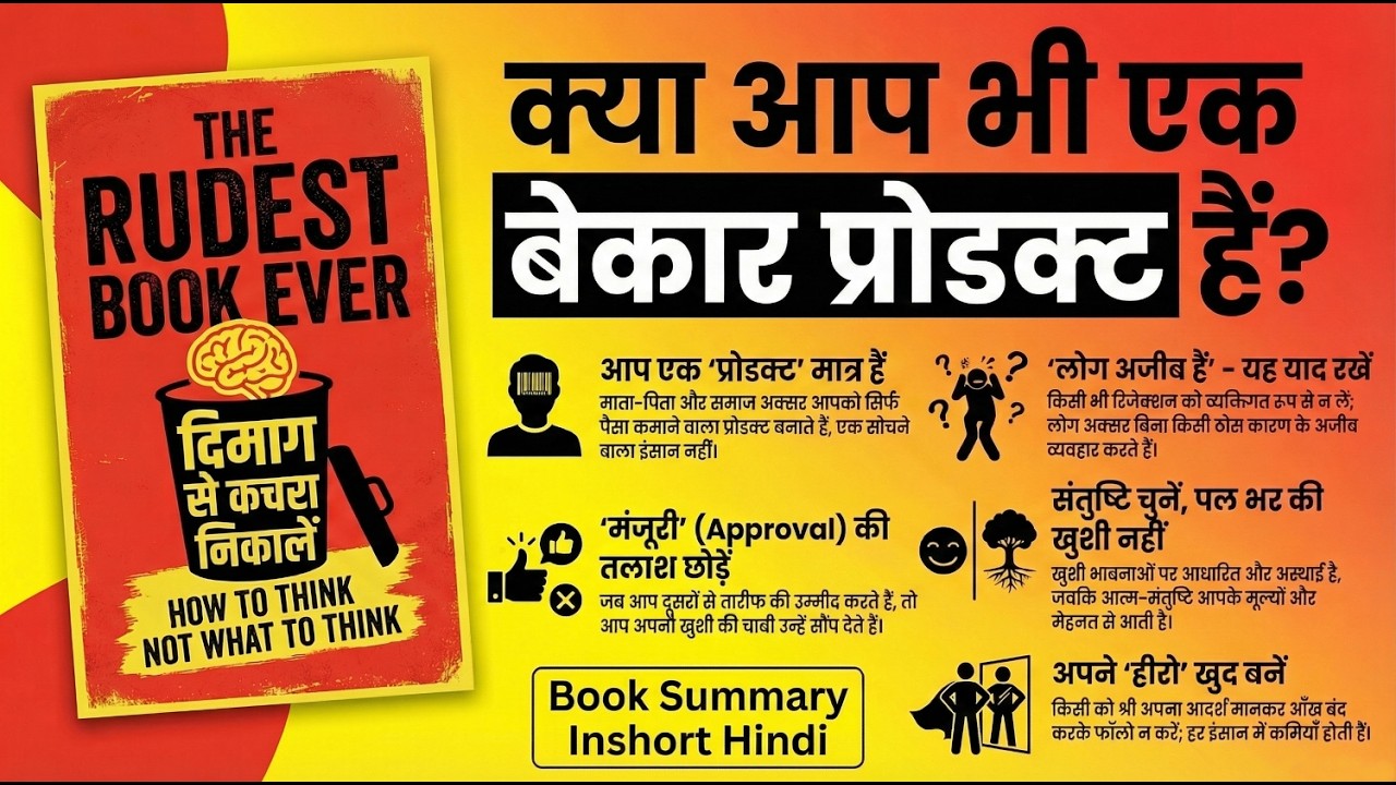 Stop Chasing Happiness 🤯 The Rudest Book Ever by Shwetabh Gangwar  | 5 Harsh Truths of Life | Hindi