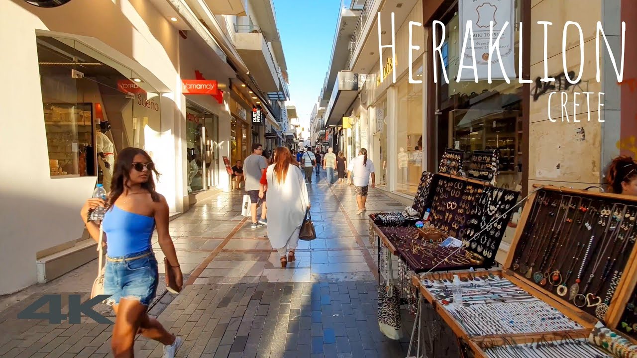 Heraklion, Greece 4K-UHD Walking Tour - 2021 - Tourister Tours