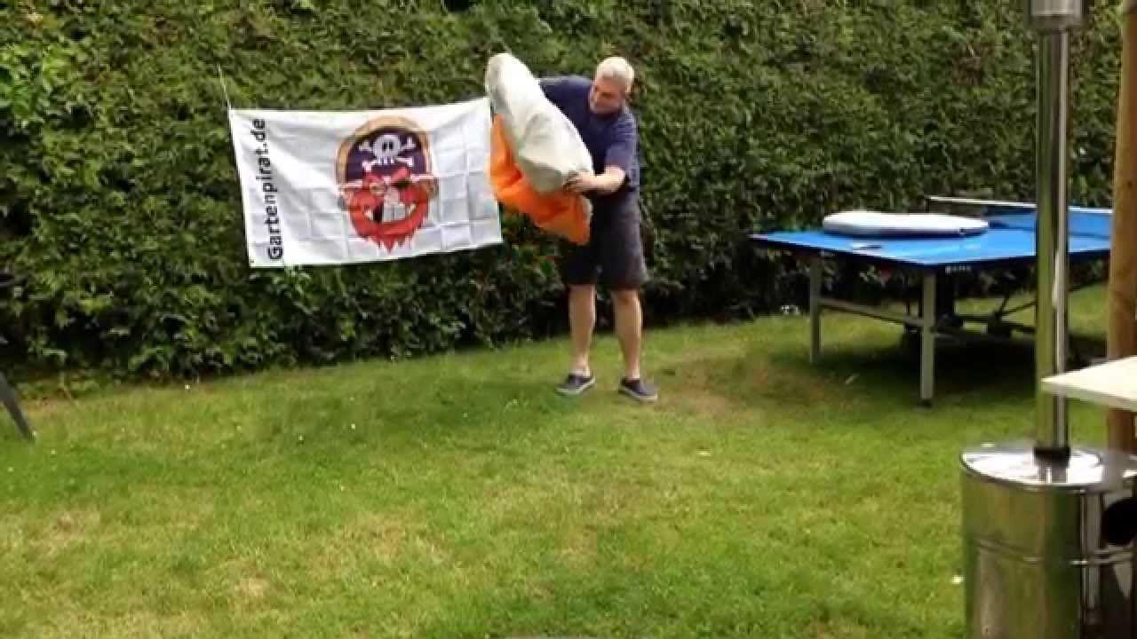 Wurfzelt von Gartenpirat.de Aufbau und Abbau in 3Minuten