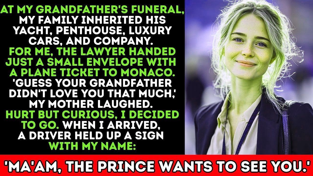 My Family Got Millions At My Grandfather’s Funeral, I Only Got A Plane Ticket To Monaco, So I…