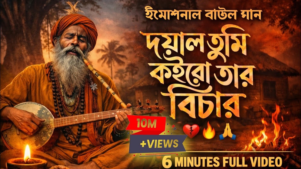 দয়াল তুমি কোথায় তার বিচার 🔥🙏 | Emotional Baul Gaan | Khati Folk Song | Sad Song #song #baulgaan