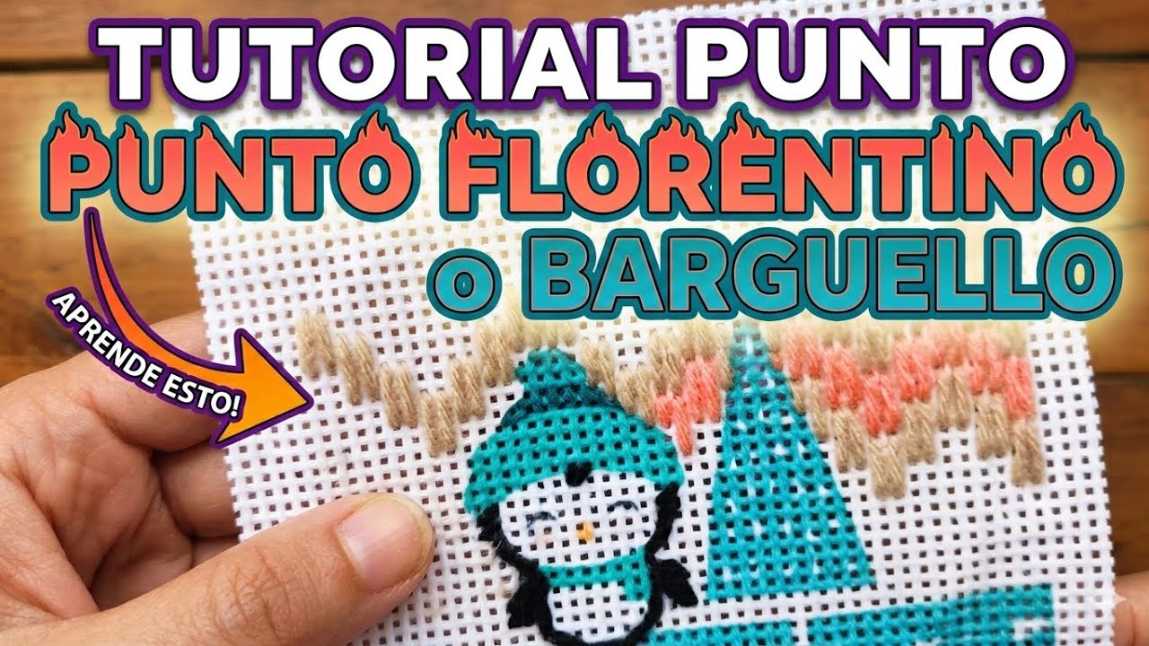 Tutoríal bordado - pinto florentino o Bargello