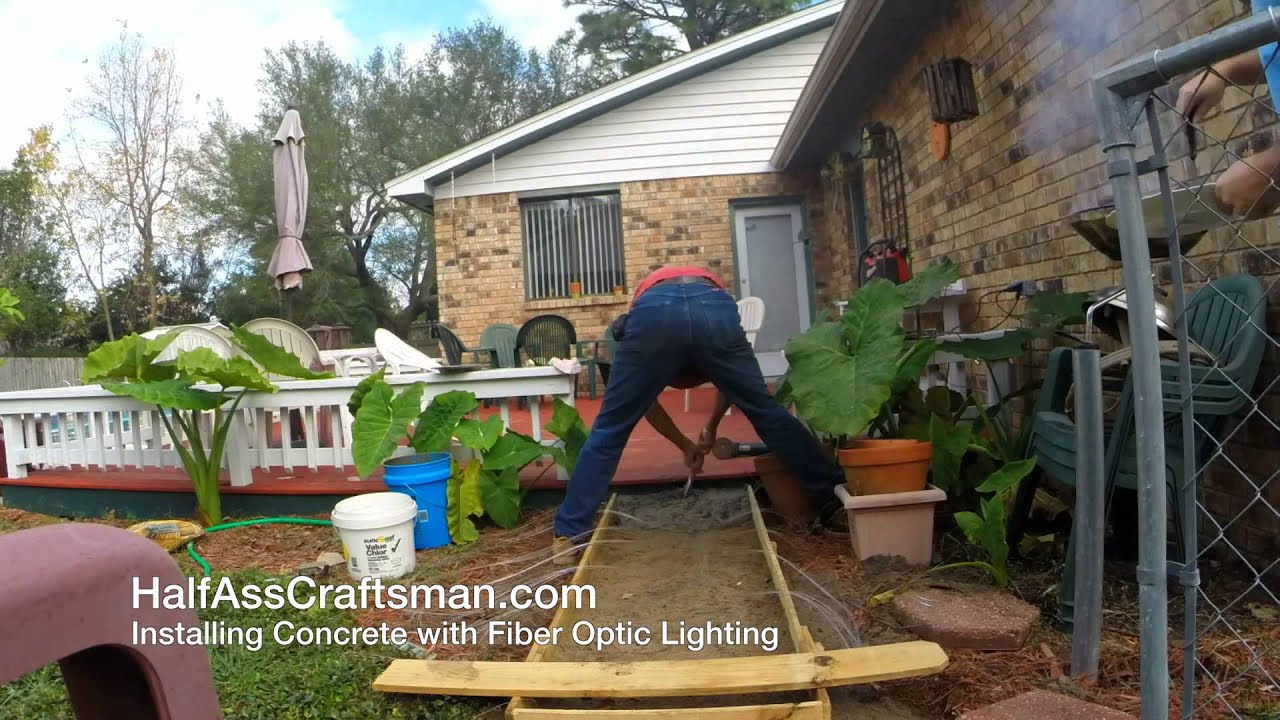 Fiber Optic Concrete Sidewalk Installation