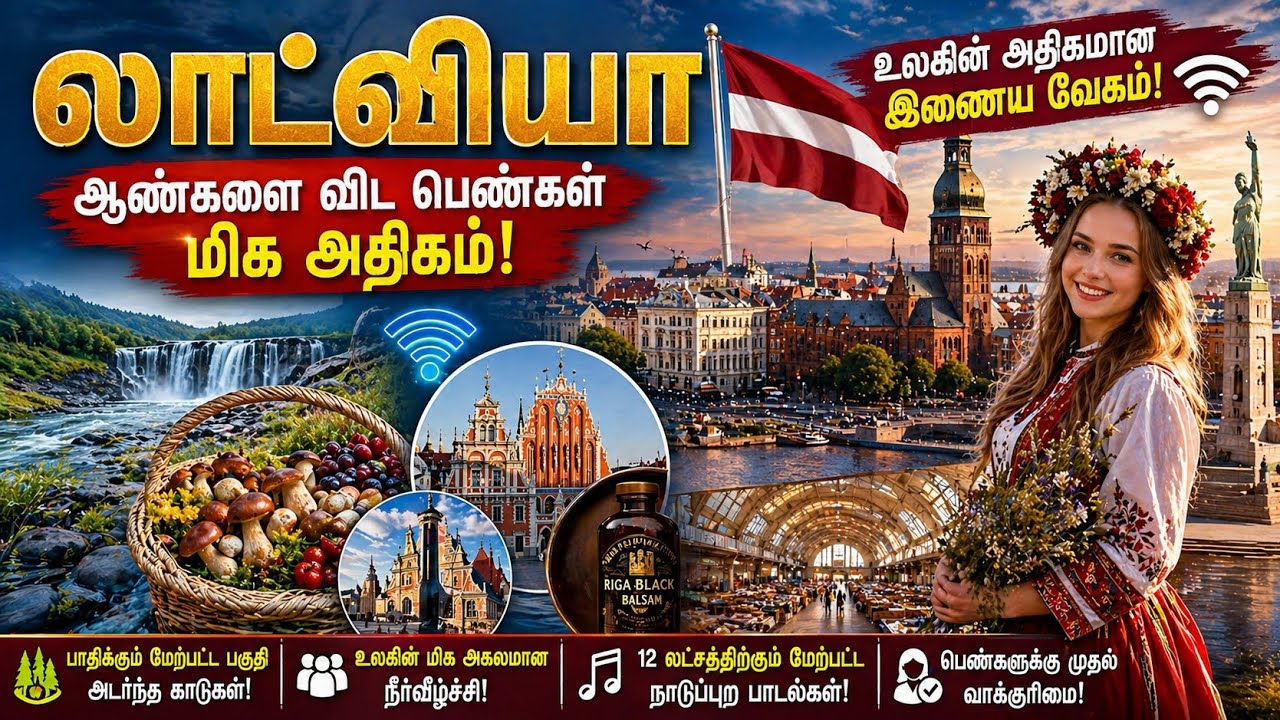 லாட்வியா: அழகான பெண்கள், அதிவேக இணையம் & பசுமைக் காடுகளின் நாடு! | Latvia Facts in Tamil