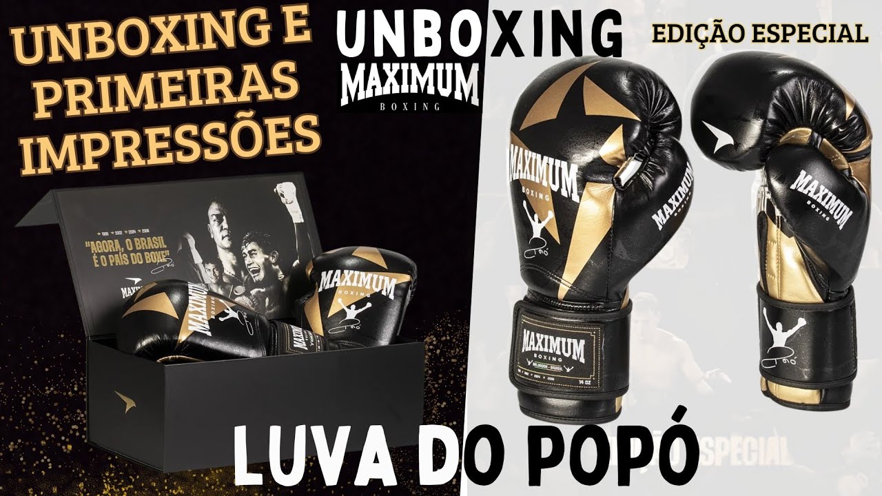 Novas Luvas Maximum x Popó - Unboxing e Primeiras Impressões! Vale a Pena?