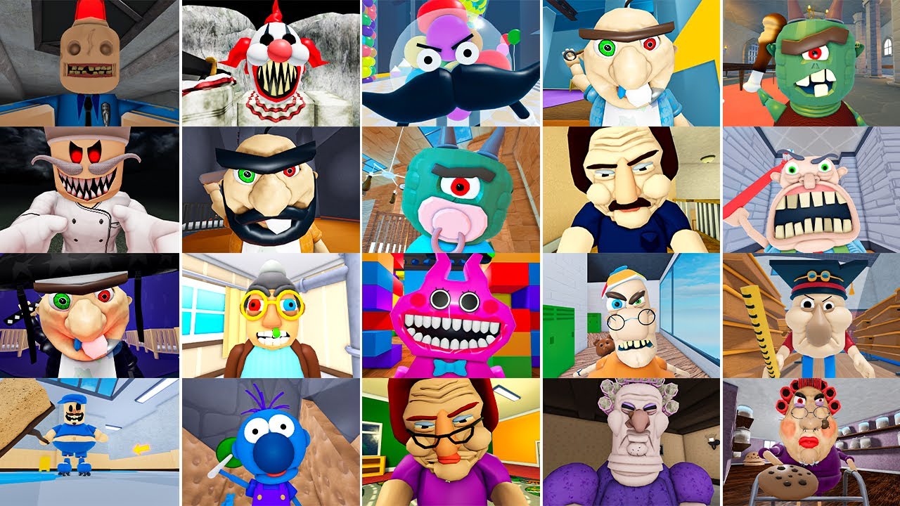 EPIC SCHOOL ESCAPE, GRAMPY GRAN, PETSHO, TEAM SCHOOL, BABY BOBBY, DHUUR, ROBLOX JUMPSCARE'S