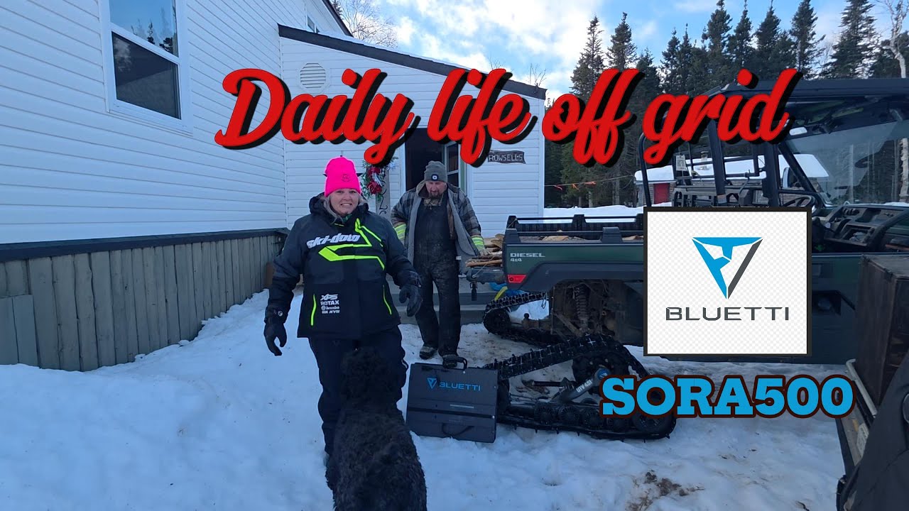 Автономная повседневная жизнь, зимний дождь, Bluetti SORA500 #newfoundlandlabrador #offgridliving...