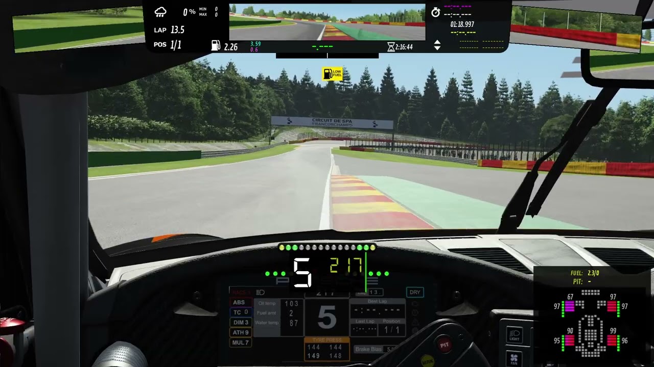rF2 - Porsche Cup 992 - Spa Francorchamps - 2:17.186