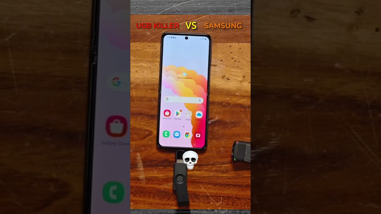 USB KILLER VS SAMSUNG 🔥 #samsung #viralshort #smartphone #techtech #apple #tech #edit#fyp