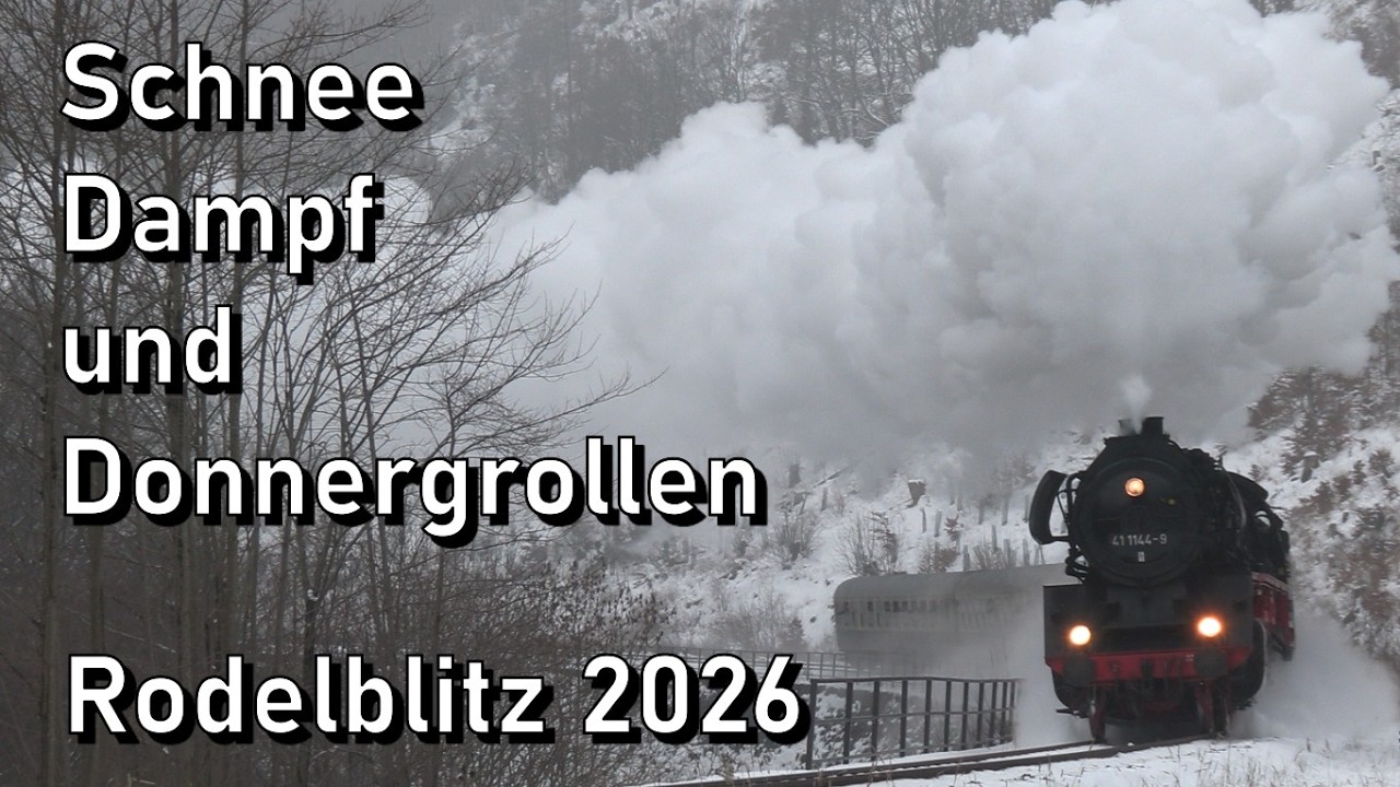 Schnee Dampf und Donnergrollen – Rodelblitz 2026