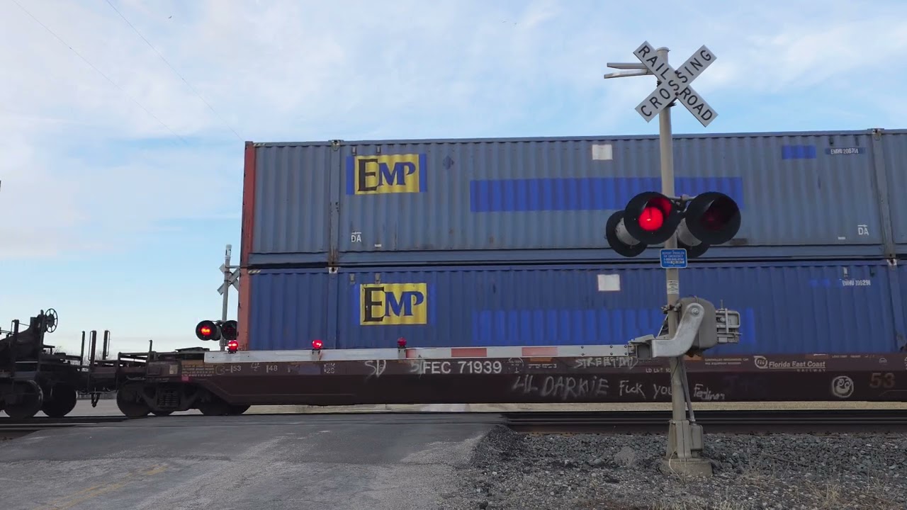 NS 4282 Intermodal West & NS 4021 Solo on Intermodal West | Leutz Rd. Grade Crossing, Oak Harbor, OH