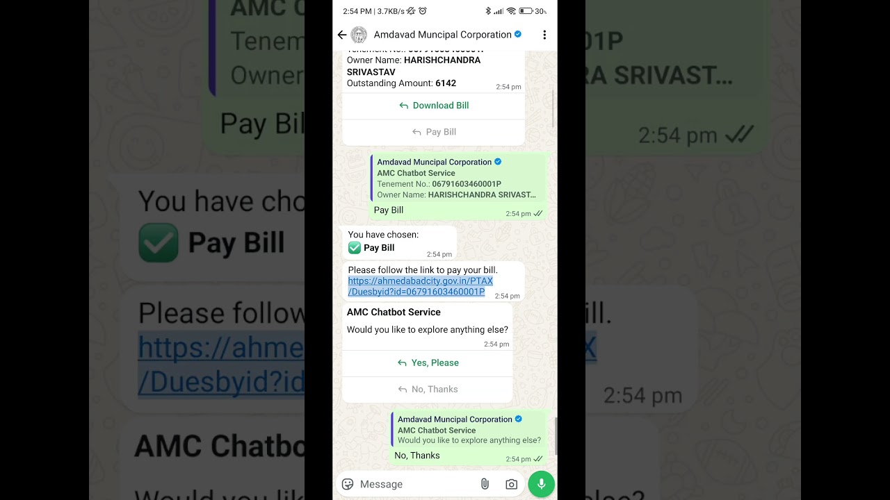 Pay Property Tax Online via AMC CCRS WhatsApp Chatbot | Ahmedabad Municipal Corporation #PropertyTax