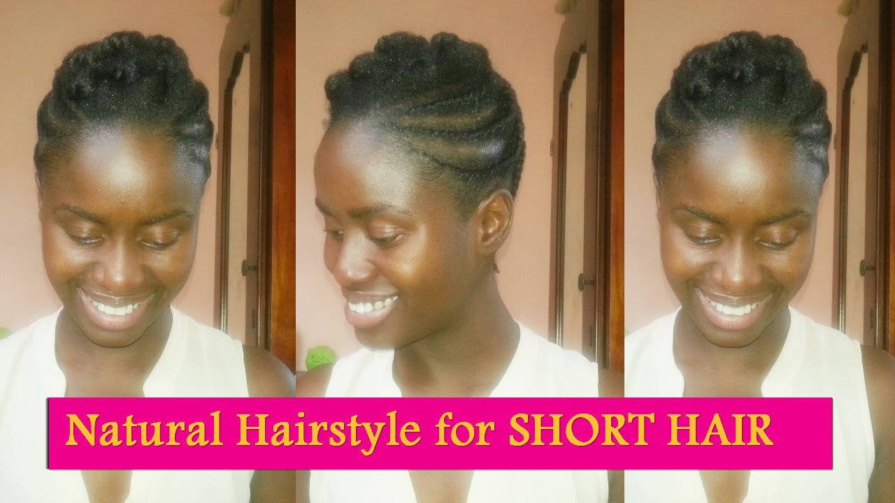 Flat Twisted Pompadour NATURAL HAIRSTYLE for short hair
