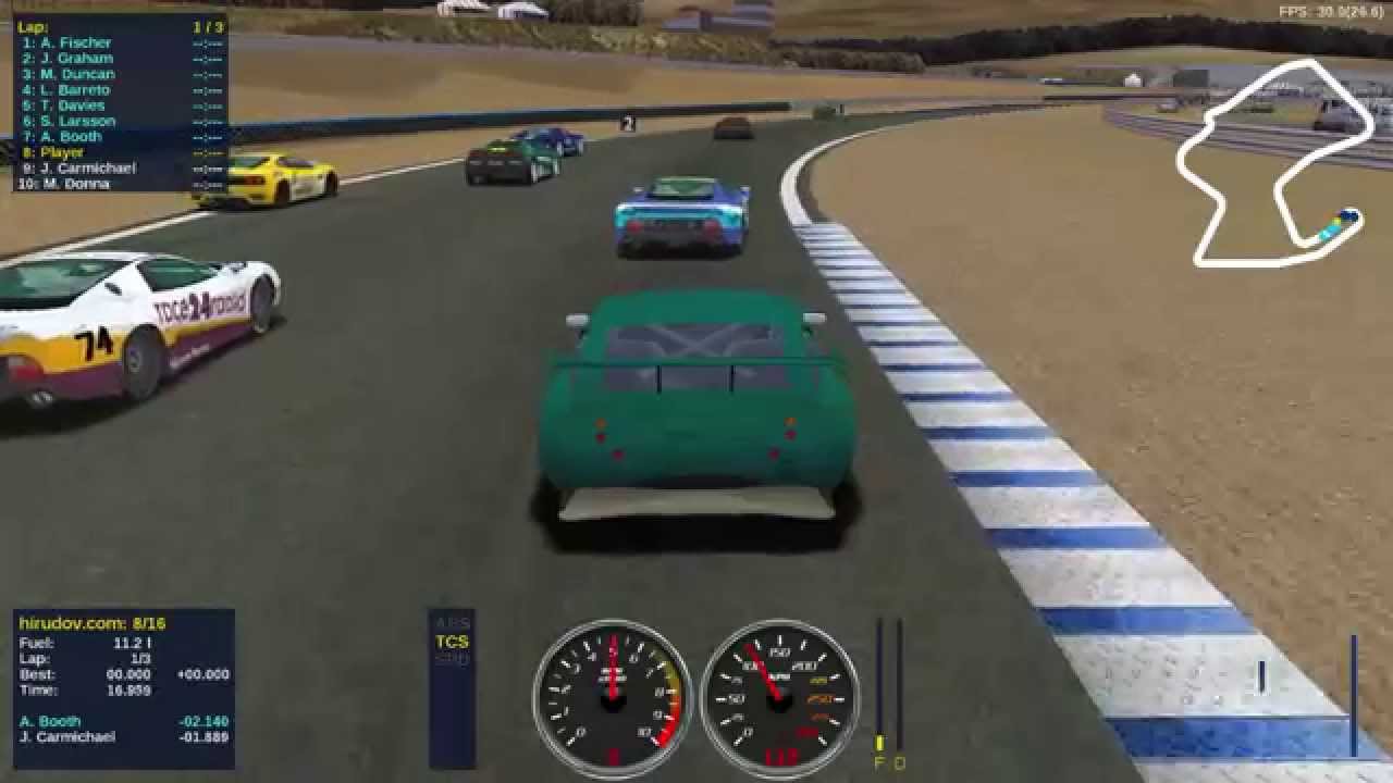 Speed Dreams gameplay - Condor C400R versus all on Grand Prix Circuits - Corkscrew