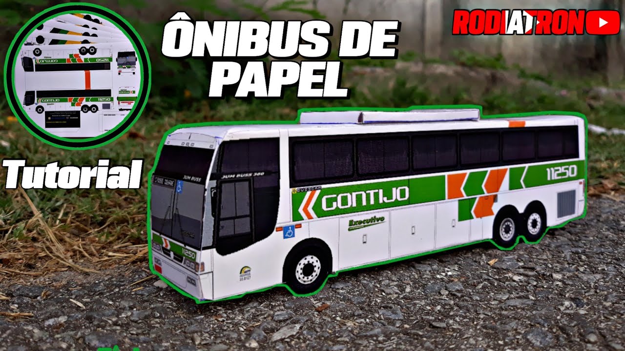 COMO FAZER MÍNIATURA DE ÔNIBUS DE PAPEL GASTANDO POUCO💰