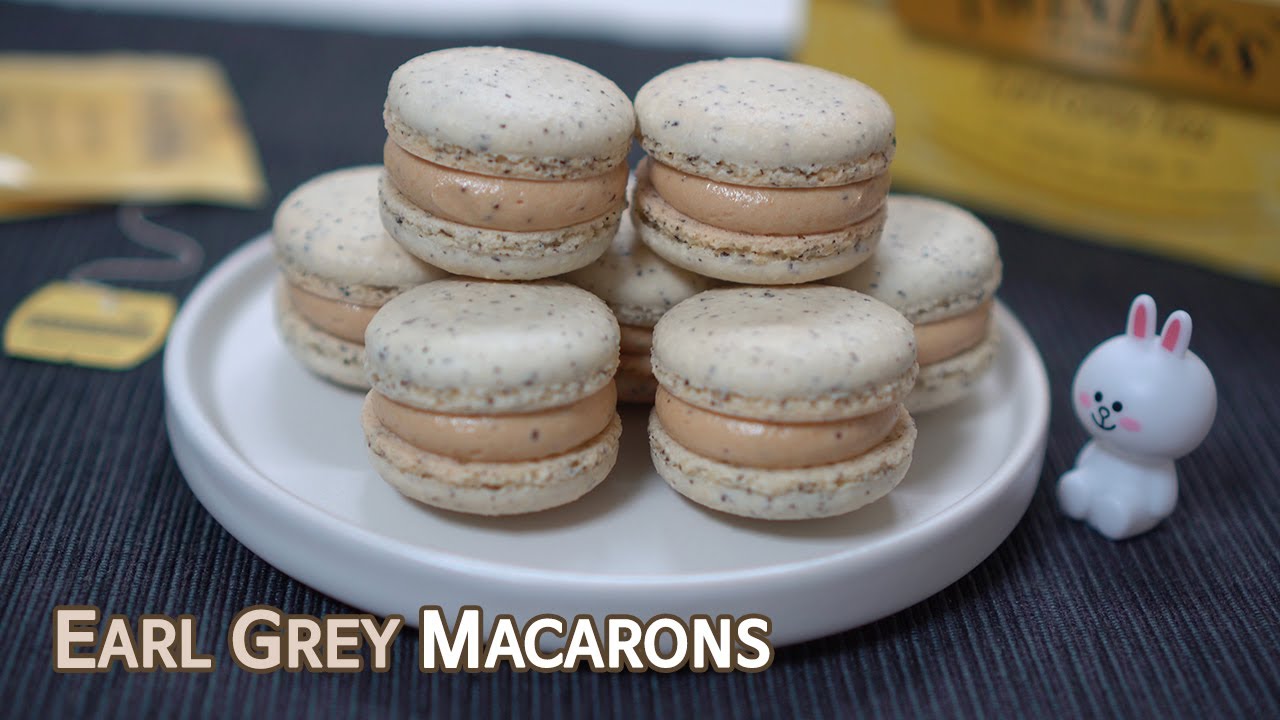 [4K] 무색소 얼그레이 마카롱(+얼그레이 스프레드) Earl Grey Macarons & Earl Grey Spread | 버니파이Bunnify
