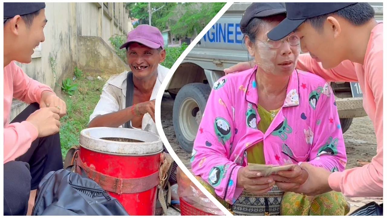 နေပူကြီးထဲ စေ◌ျးရောင်နေရတဲ့ အဘိုးအဘွားတွေ
