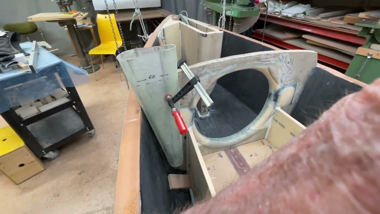 28 August 2022  The second mast holder  Fine  Positioning them and making bulkhead 20 mm higher.