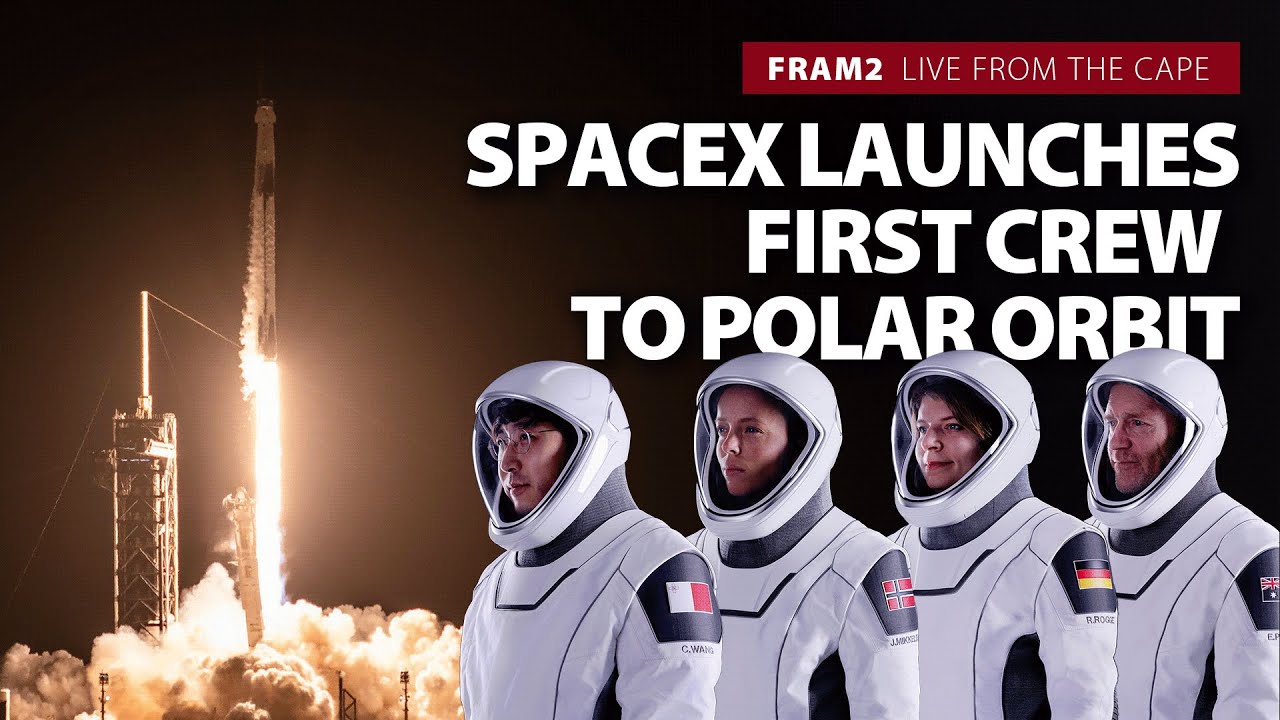 Watch live: SpaceX launches Falcon 9 rocket with first crew headed to polar orbit