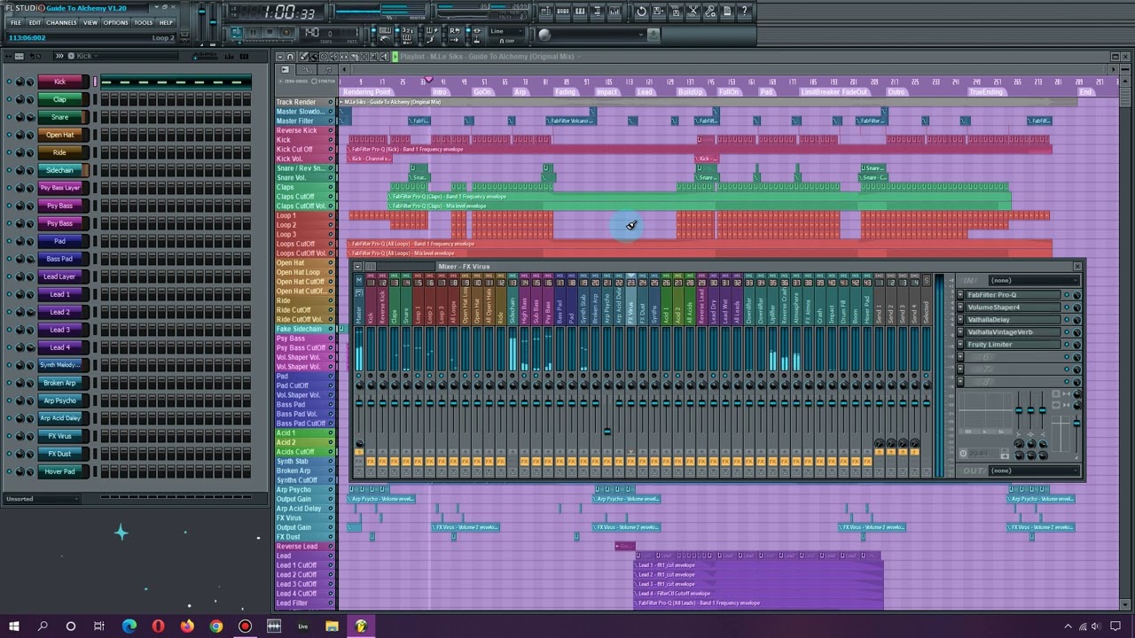 PsyLift ~ Psy Trance Template | FL Studio Project View