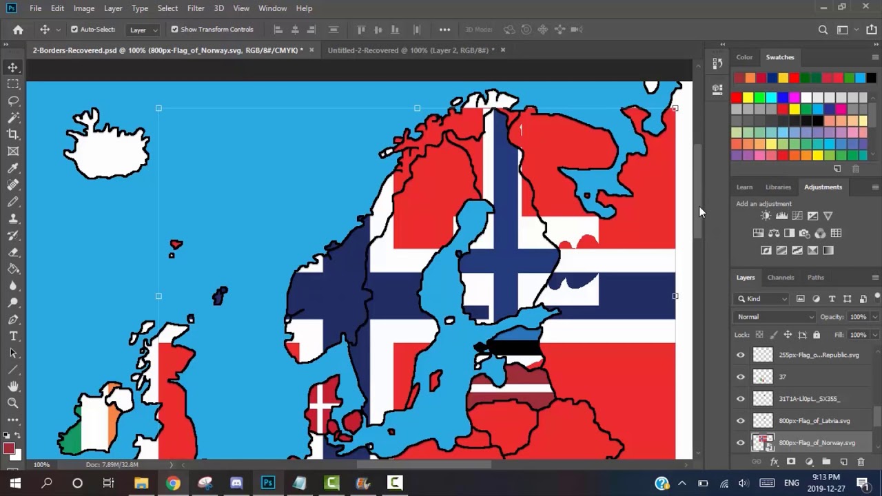 Europe - Flag Map Time-lapse | Part 3: Flags (original) - SRPFC
