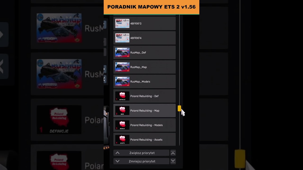 Szybki poradnik: kolejność map ETS2 🚛💡 # ets2 